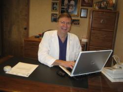 Dr. Rabalais in his dental office.